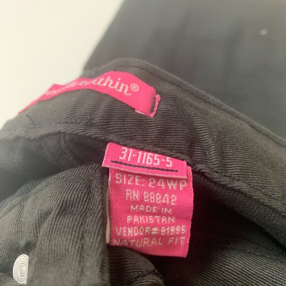 Woman Within Black Denim Jeans Size 24WP Natural Fit - Plus Size Short Petite - Picture 3 of 10